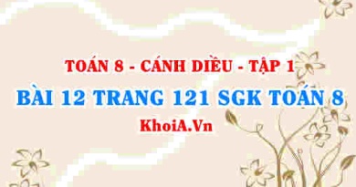 Bài 12 trang 121 SGK Toán 8 tập 1 Cánh Diều